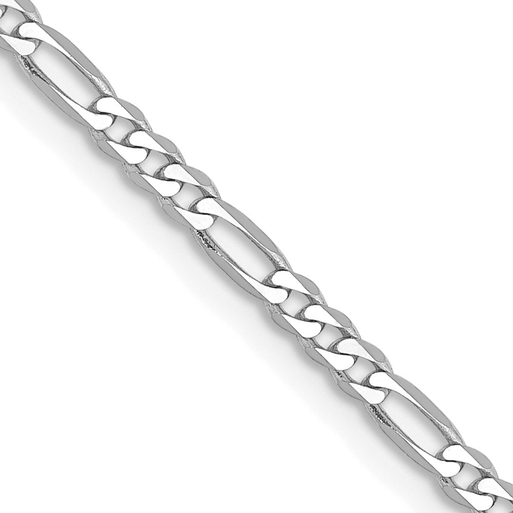 14k WG 2.25mm Flat Figaro Chain (3.40 grams)
