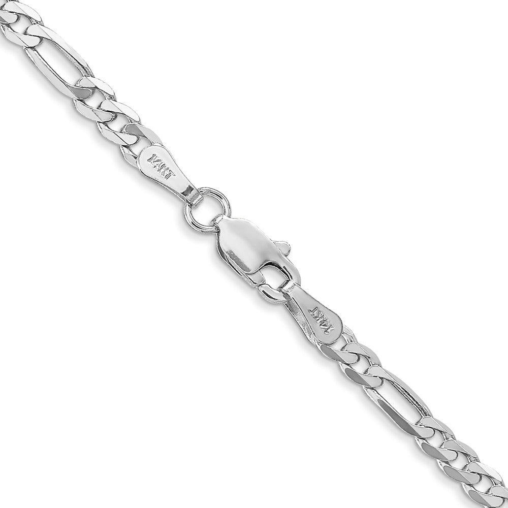 14k WG 3mm Flat Figaro Chain (5.56 grams)