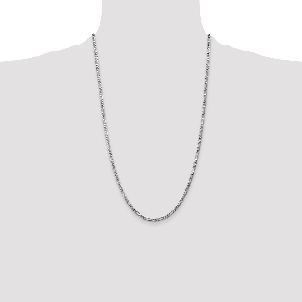 14k WG 3mm Flat Figaro Chain (5.56 grams)