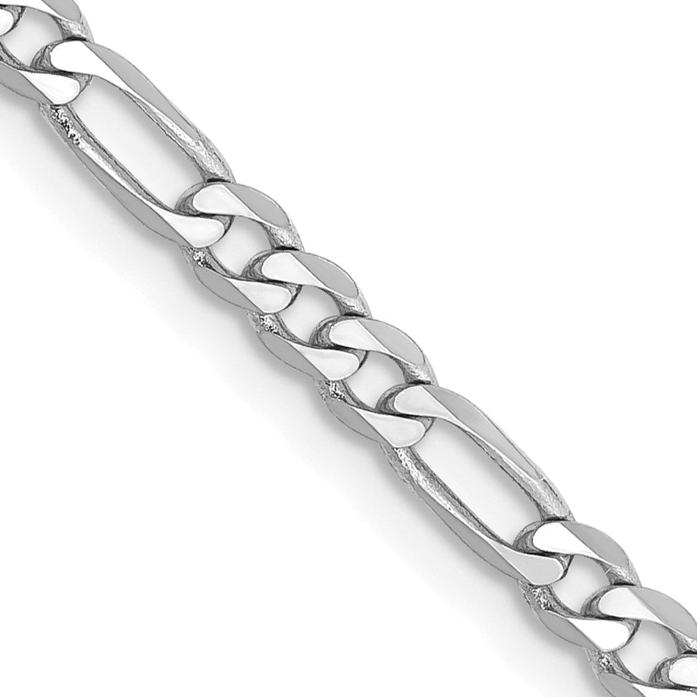 14k WG 3mm Flat Figaro Chain (5.56 grams)