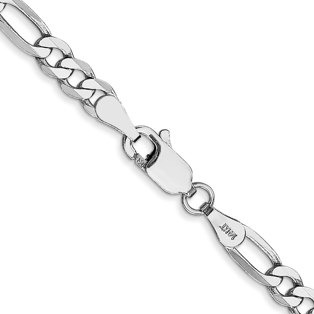 14k WG 4mm Flat Figaro Chain (6.62 grams)