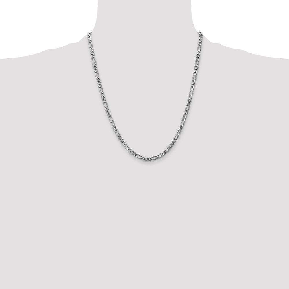 14k WG 4mm Flat Figaro Chain (6.62 grams)