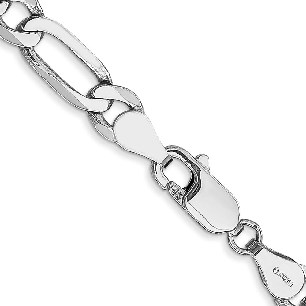 14k WG 5.5mm Flat Figaro Chain (16.46 grams)
