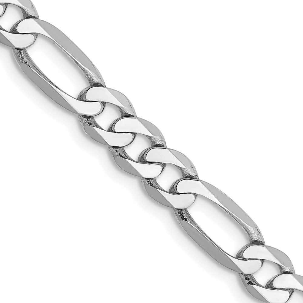 14k WG 5.5mm Flat Figaro Chain (16.46 grams)