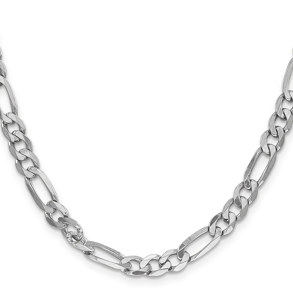 14k WG 6mm Flat Figaro Chain (20.16 grams)