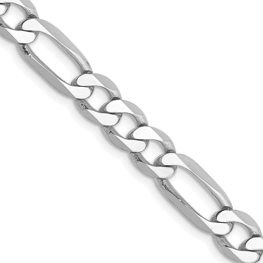 14k WG 6mm Flat Figaro Chain (20.16 grams)