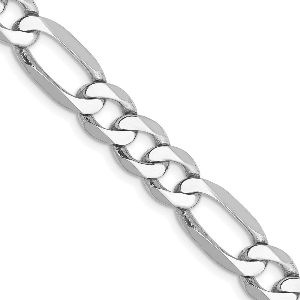 14k WG 7mm Flat Figaro Chain (29.20 grams)