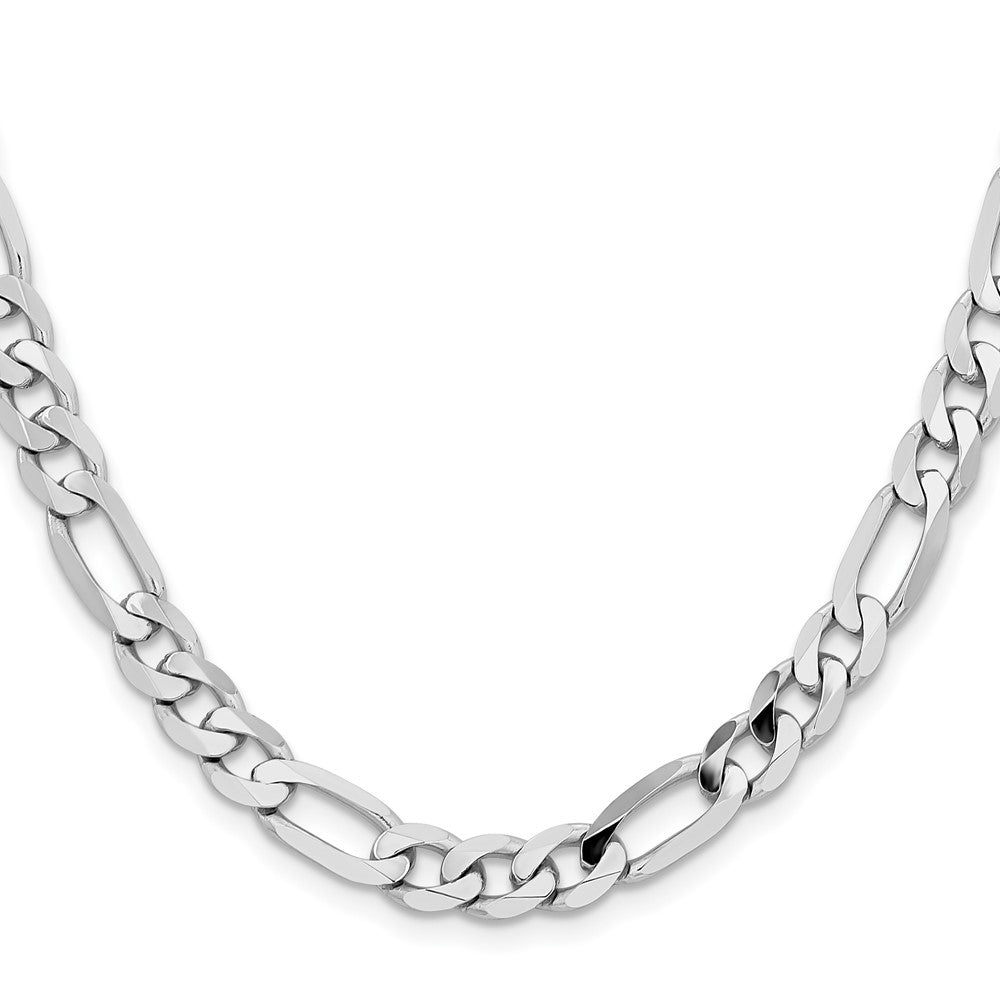 14k WG 7.5mm Flat Figaro Chain (39.60 grams)