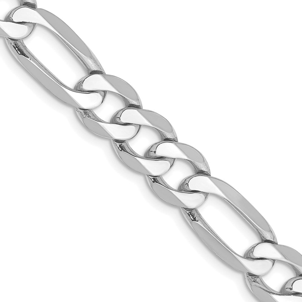 14k WG 7.5mm Flat Figaro Chain (39.60 grams)