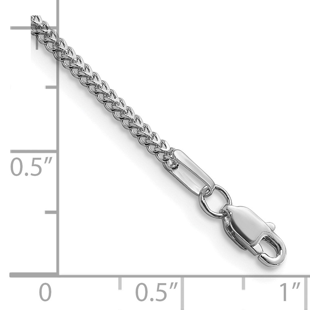 14k WG 1.3mm Franco Chain Bracelet (2.21 grams)