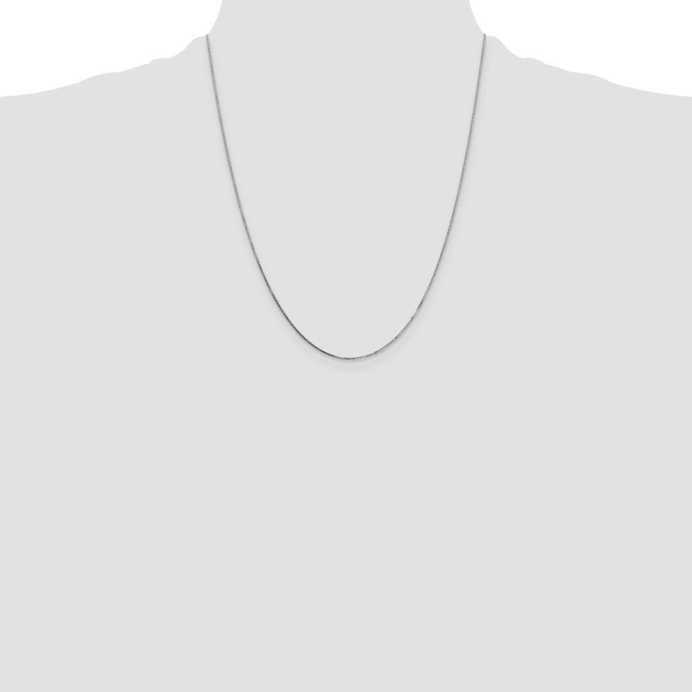 14k WG .7mm Box with Spring Ring Clasp Chain (1.09 grams)