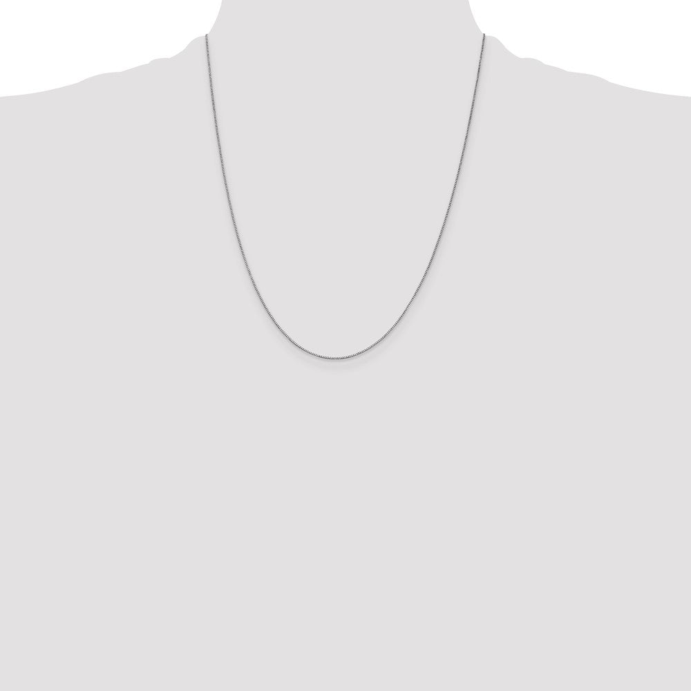 14k WG .7mm Box with Lobster Clasp Chain (1.29 grams)