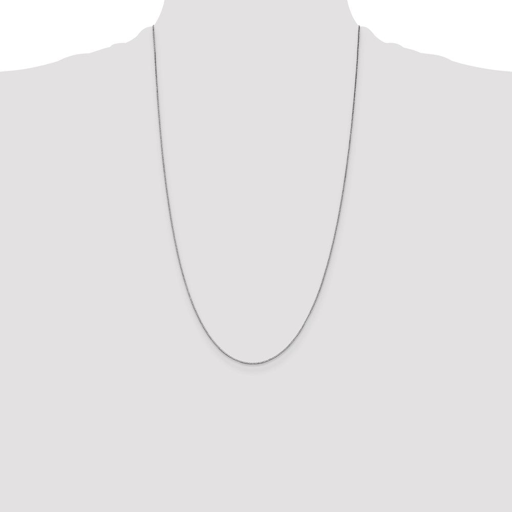 14k WG .7mm Box with Lobster Clasp Chain (1.29 grams)