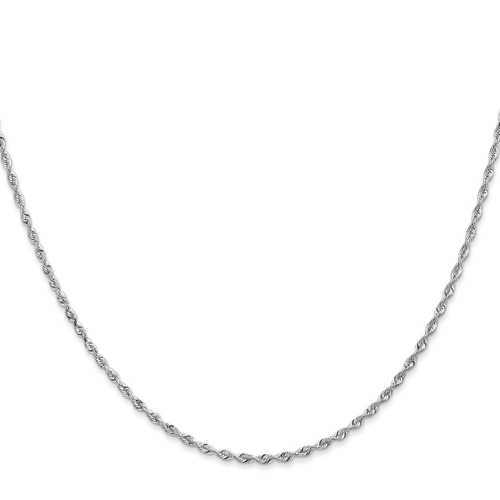 14k White Gold 1.85mm D/C Quadruple Rope Chain (3.71 grams)