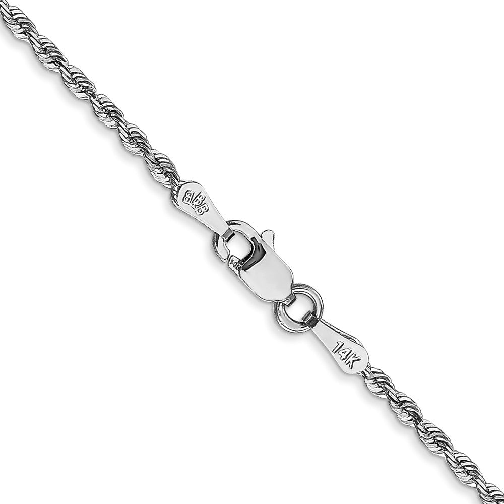 14k White Gold 1.85mm D/C Quadruple Rope Chain (3.71 grams)