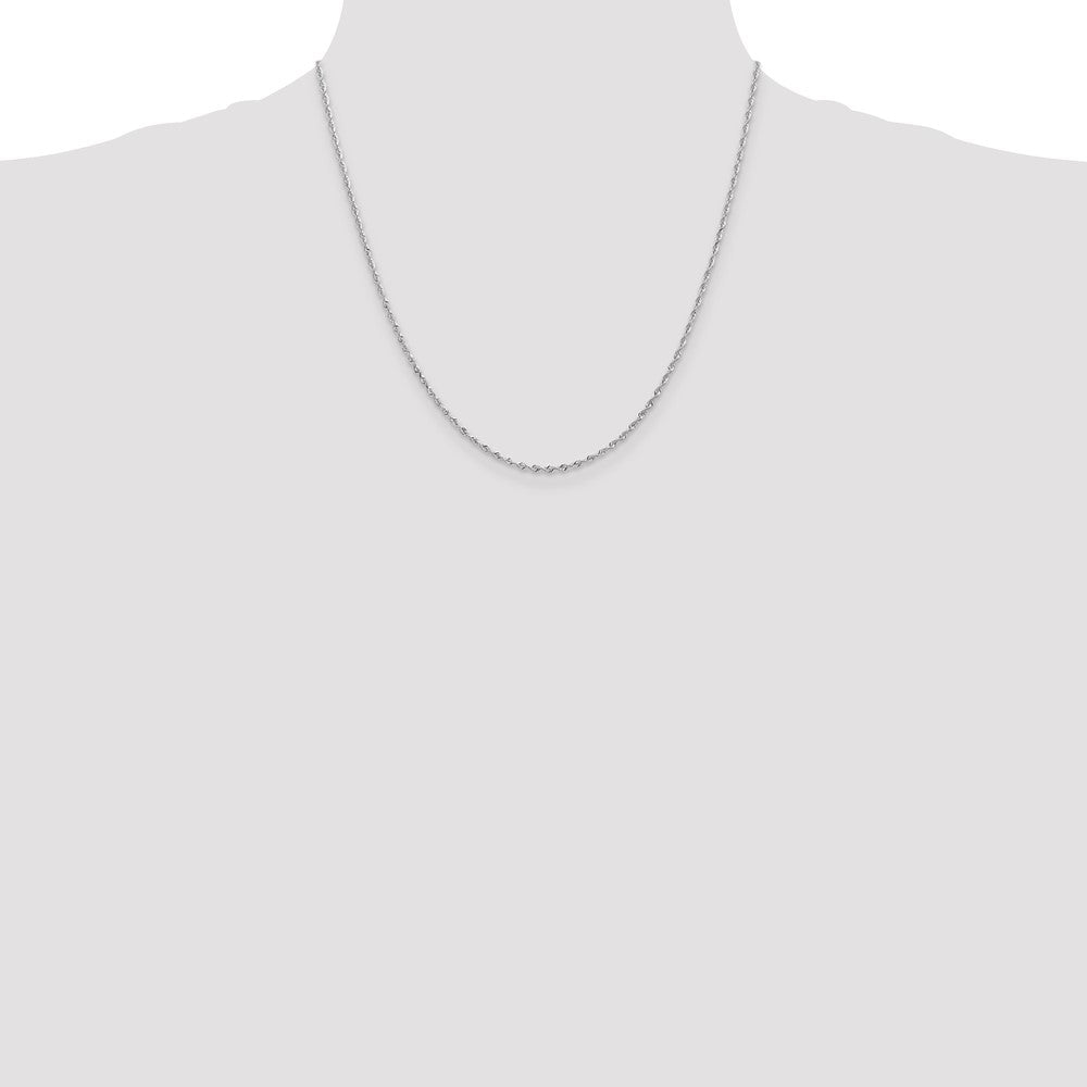 14k White Gold 1.85mm D/C Quadruple Rope Chain (3.71 grams)