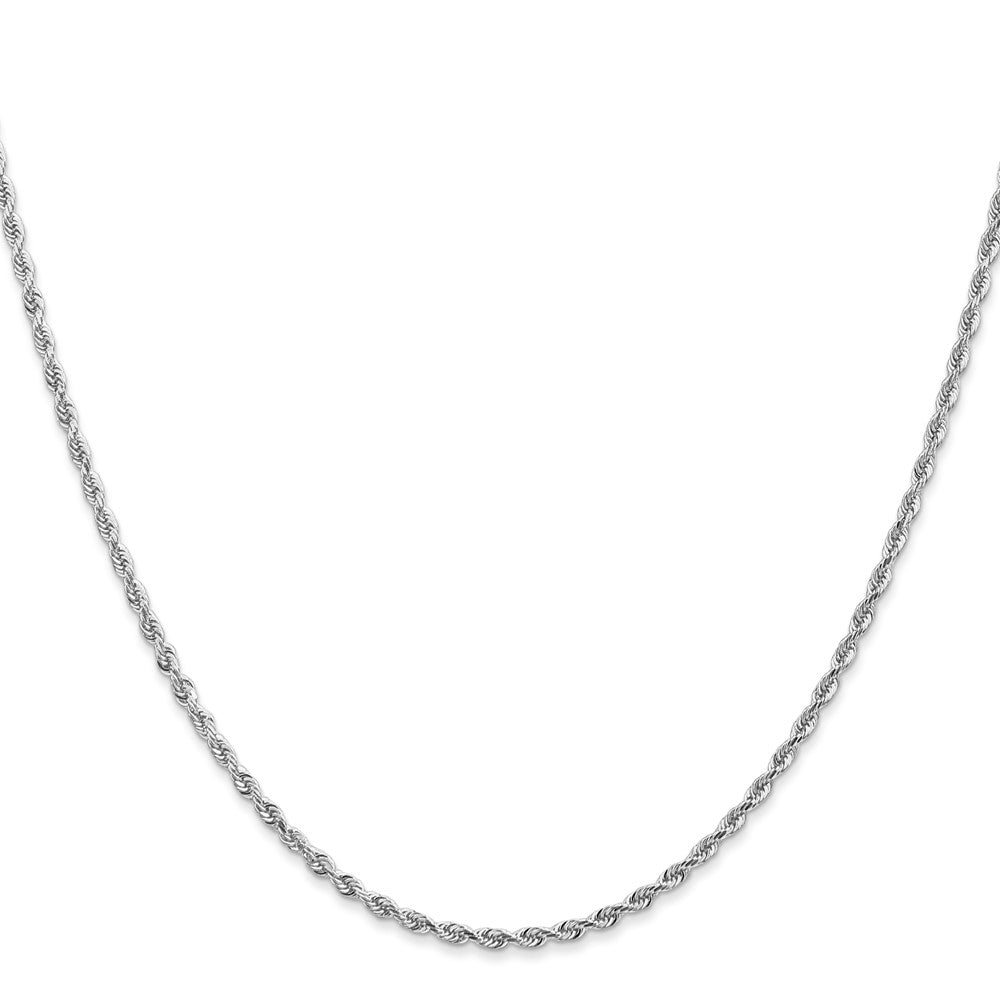 14k White Gold 2.00mm D/C Quadruple Rope Chain (4.92 grams)