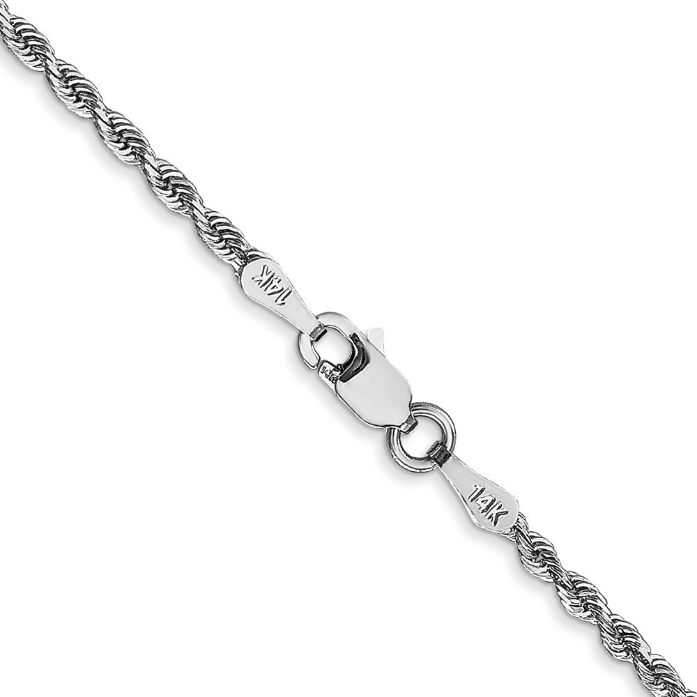 14k White Gold 2.00mm D/C Quadruple Rope Chain (4.92 grams)