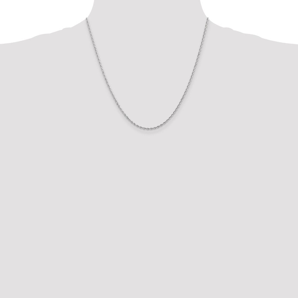 14k White Gold 2.00mm D/C Quadruple Rope Chain (4.92 grams)