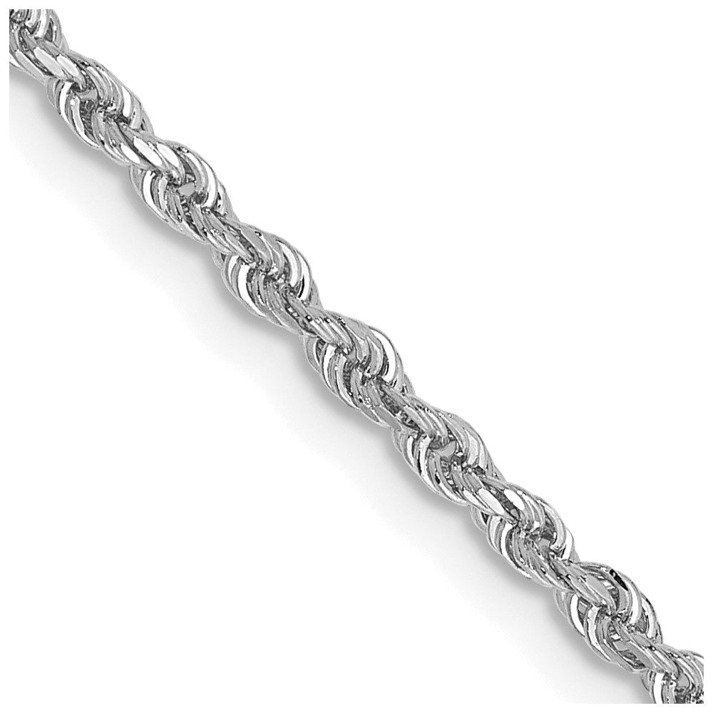 14k White Gold 2.00mm D/C Quadruple Rope Chain (4.92 grams)