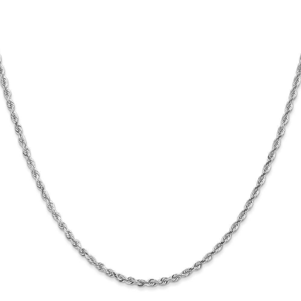 14k White Gold 2.25mm D/C Quadruple Rope Chain (6.13 grams)