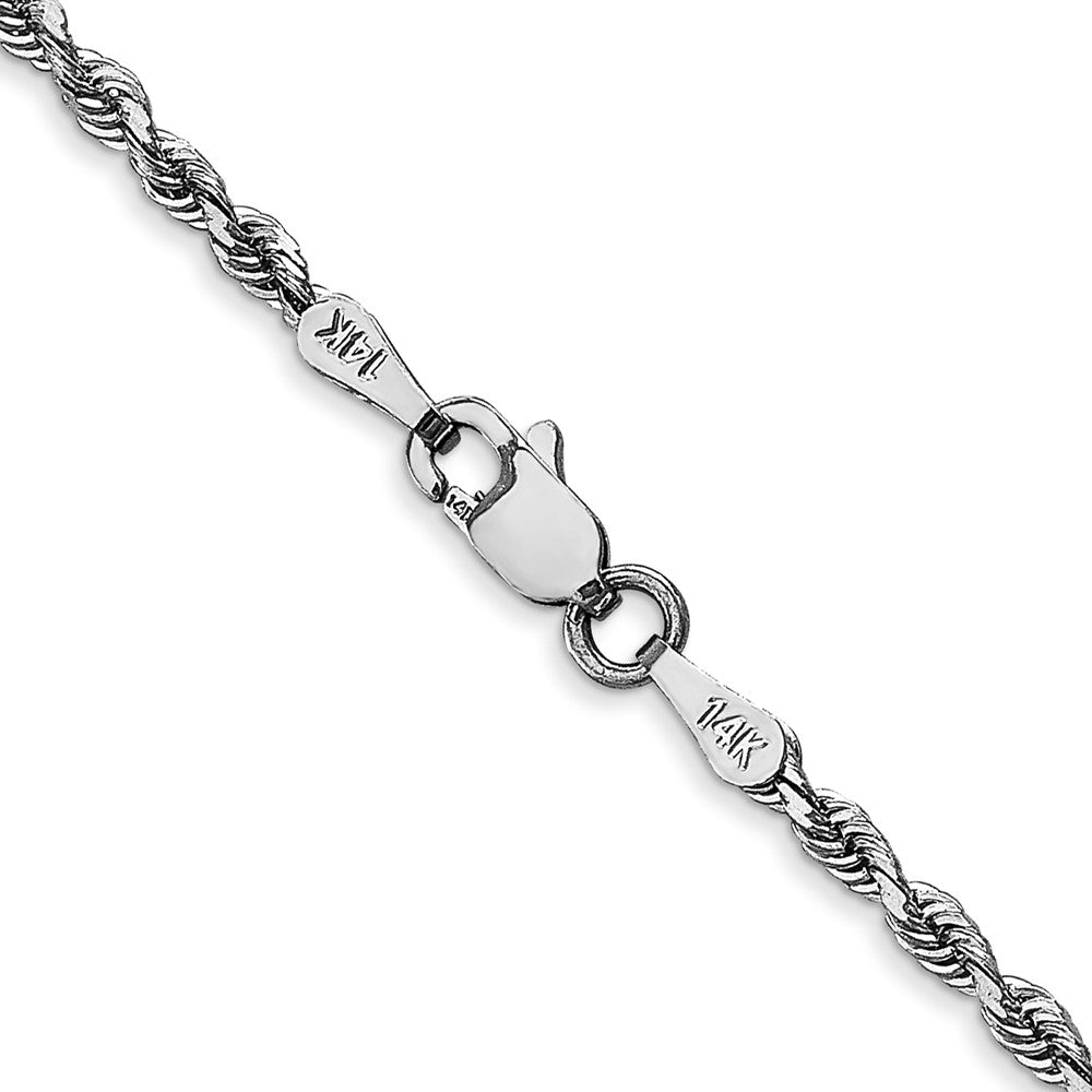 14k White Gold 2.25mm D/C Quadruple Rope Chain (6.13 grams)