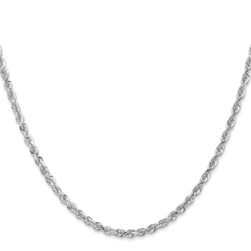 14k White Gold 3.0mm D/C Quadruple Rope Chain (11.21 grams)