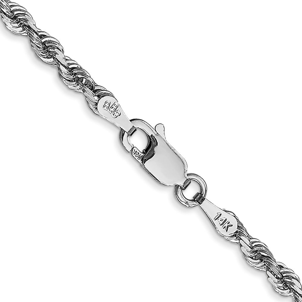 14k White Gold 3.0mm D/C Quadruple Rope Chain (11.21 grams)