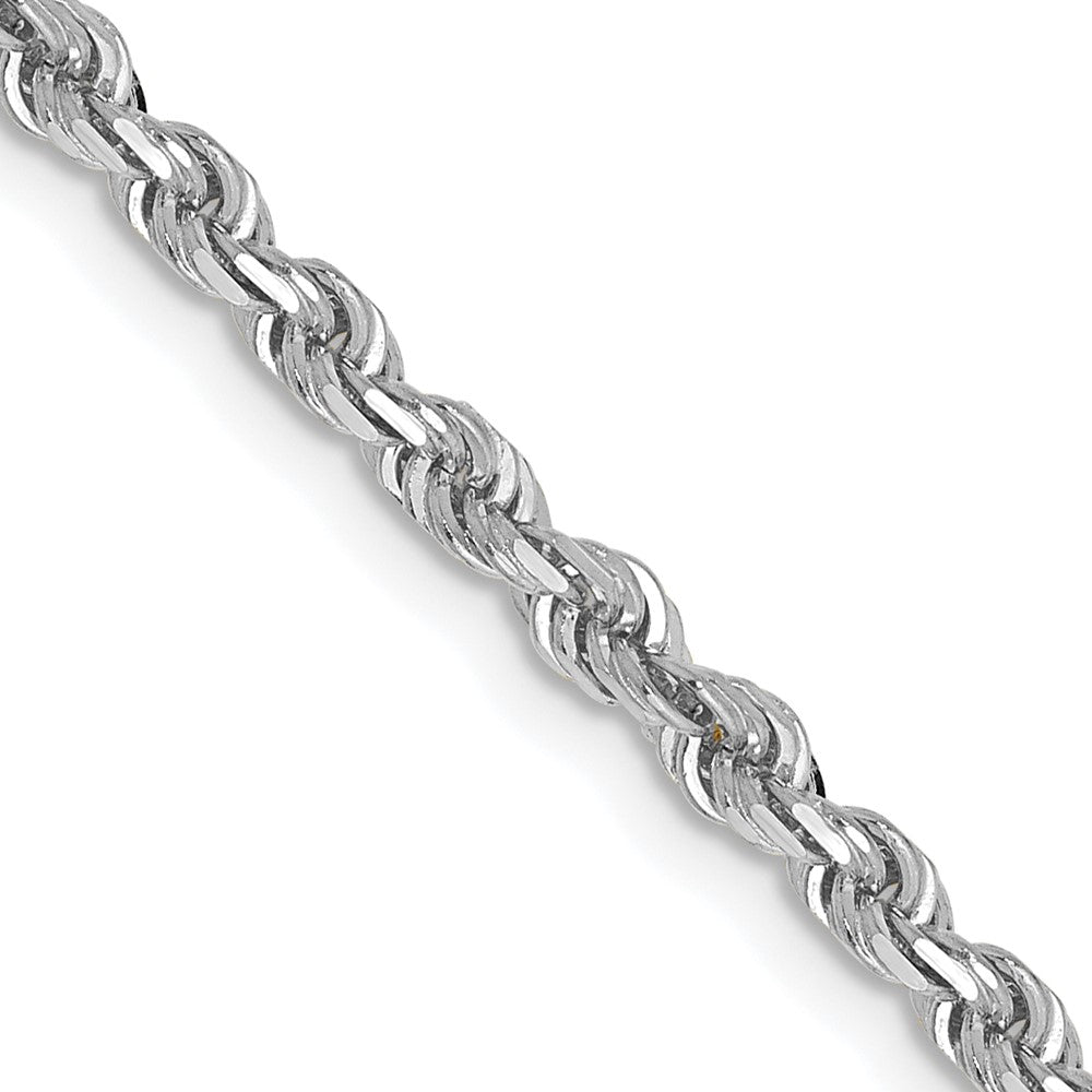 14k White Gold 3.0mm D/C Quadruple Rope Chain (11.21 grams)