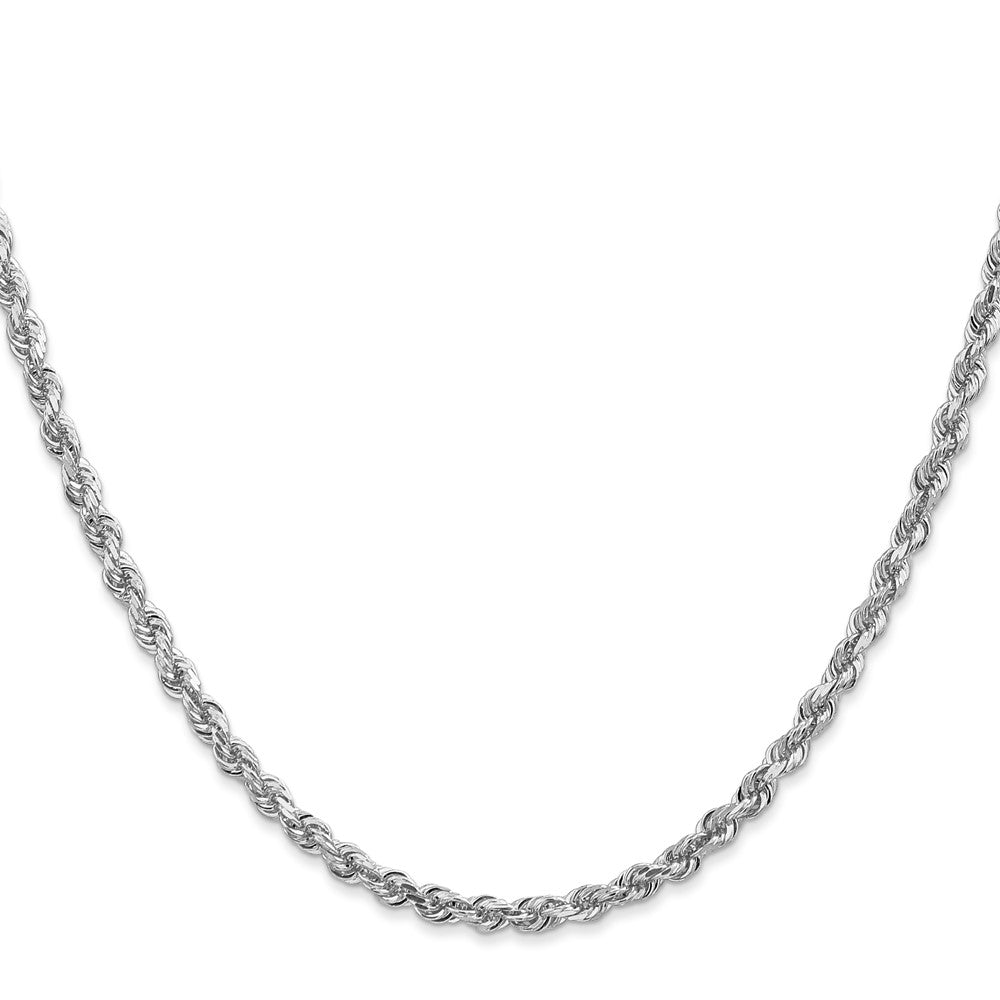 14k White Gold 3.35mm D/C Quadruple Rope Chain (15.04 grams)