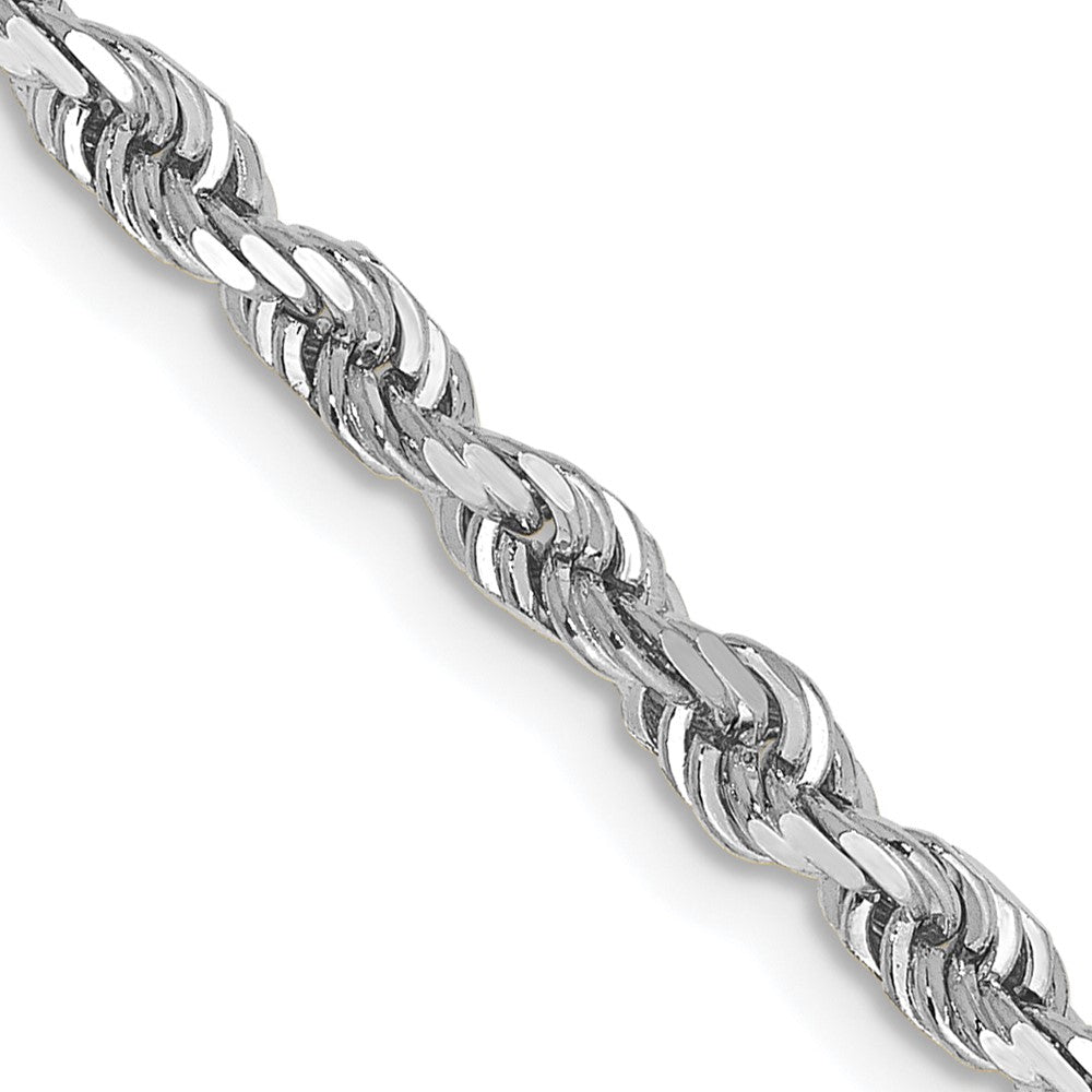 14k White Gold 3.35mm D/C Quadruple Rope Chain (15.04 grams)