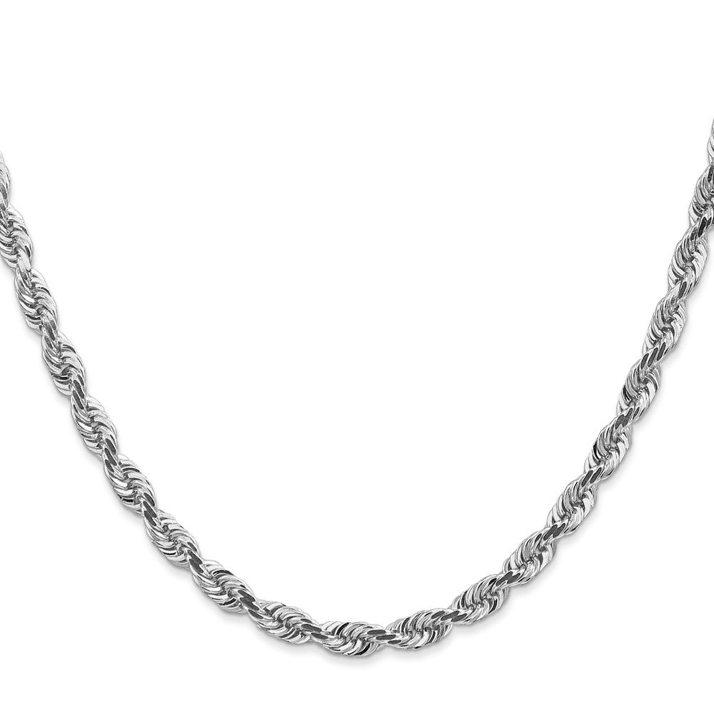 14k White Gold 4.5mm D/C Quadruple Rope Chain (27.94 grams)