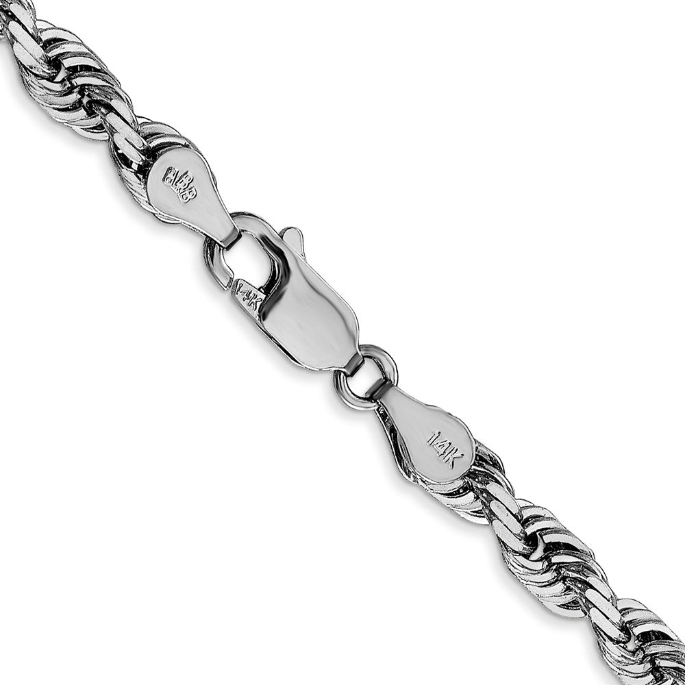 14k White Gold 4.5mm D/C Quadruple Rope Chain (27.94 grams)