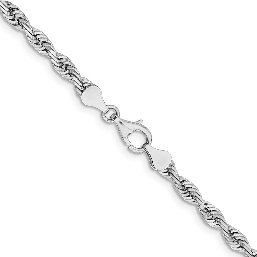 14k White Gold 5.0mm D/C Quadruple Rope Chain (34.84 grams)