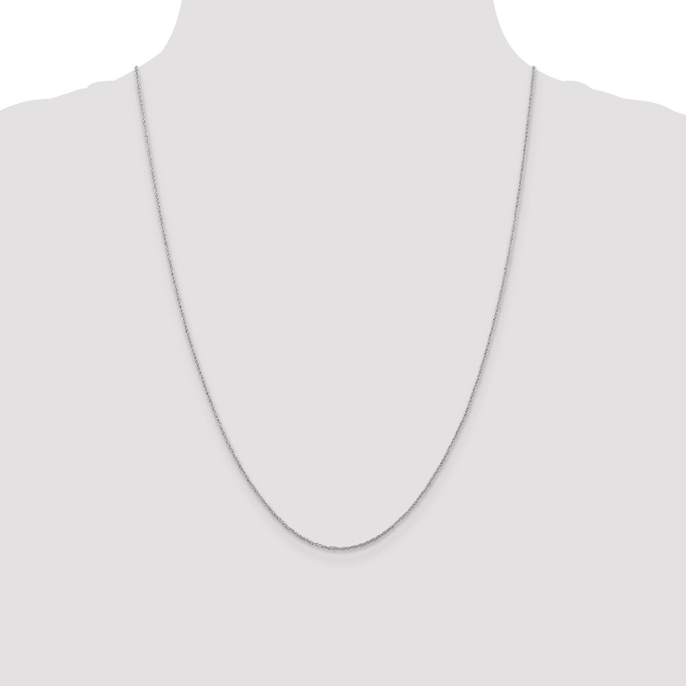 14K White Gold 1.1mm Ropa Chain (0.92 grams)