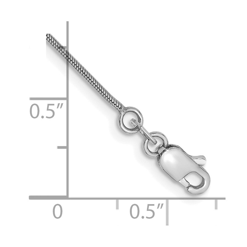 14k WG .9mm Round Snake Chain Bracelet (1.82 grams)