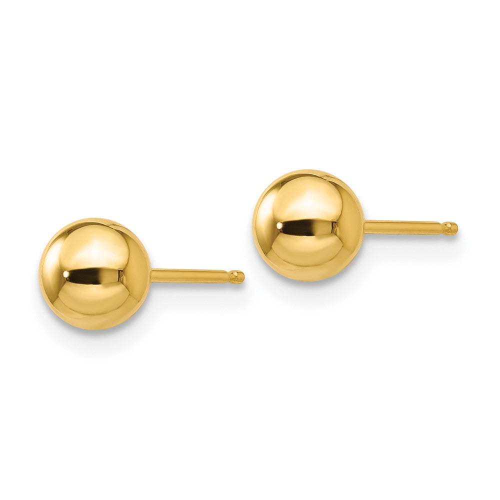 14k Yellow Gold 5 mm Ball Post Earrings (0.27 grams)