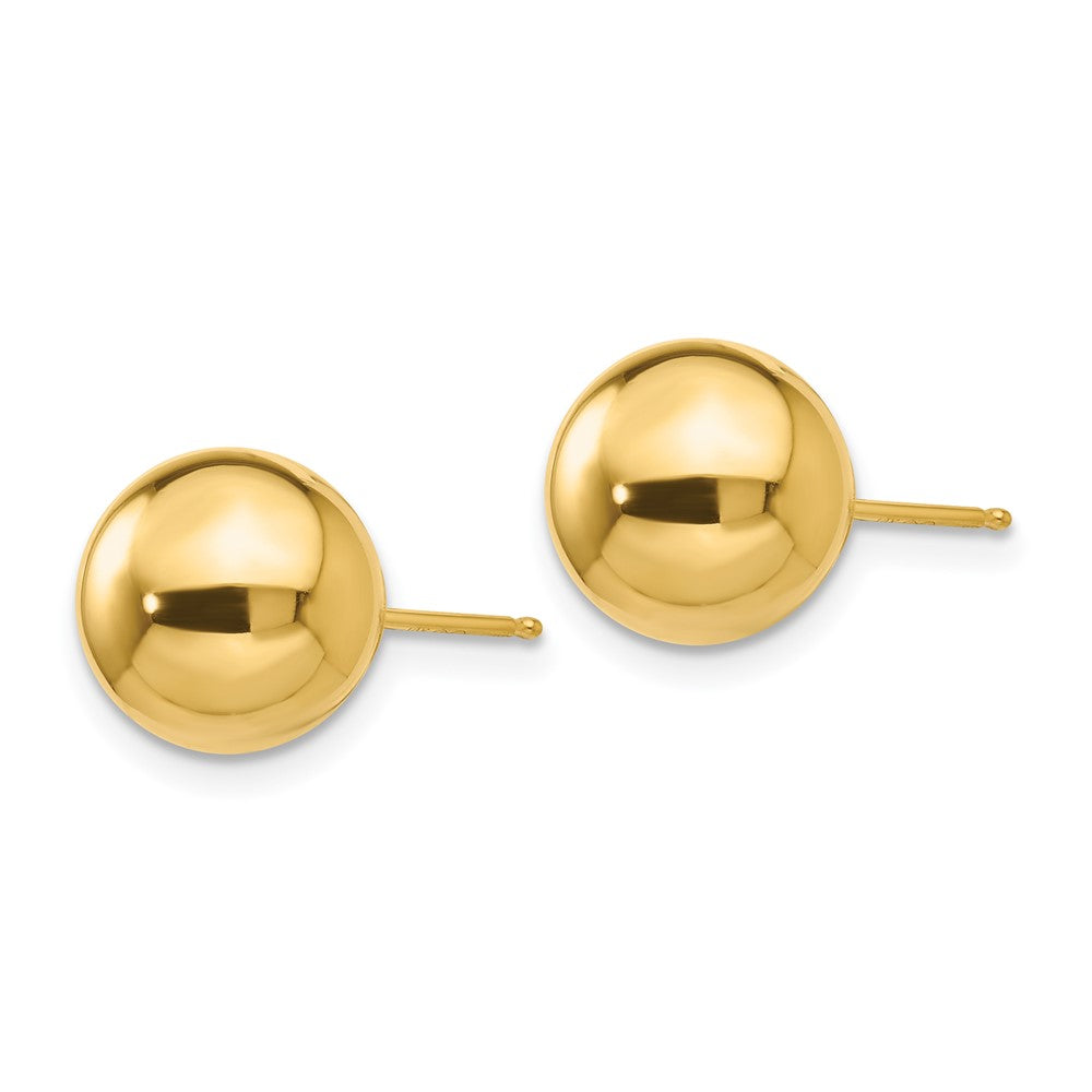 14k Yellow Gold 9 mm Ball Post Earrings (0.86 grams)