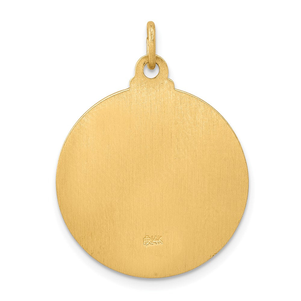 14k Yellow Gold 21 mm Jesus Medal Pendant (4.38 grams)