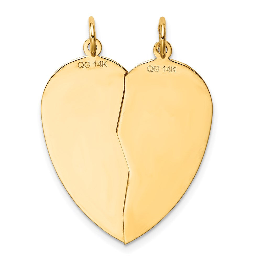 14k Yellow Gold 26 mm 2-piece Mizpah Charm (1.91 grams)