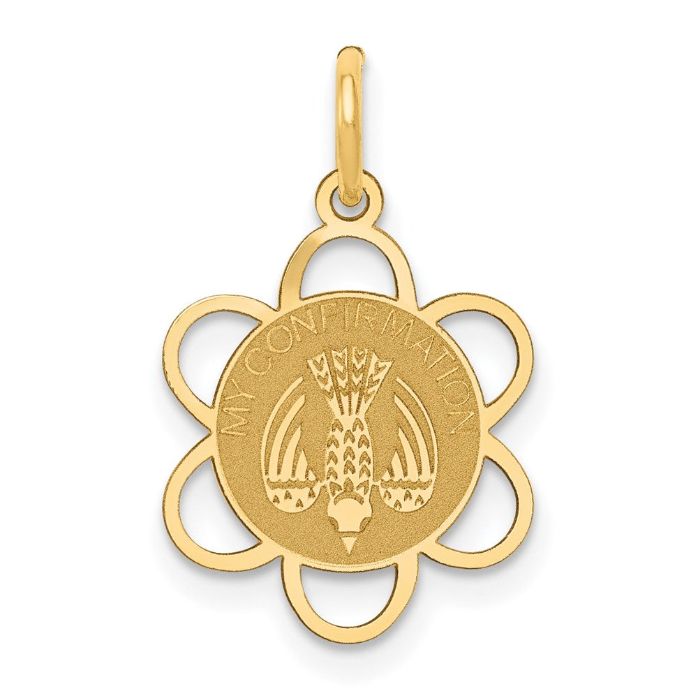 14k Yellow Gold 13 mm My Confirmation Charm (0.34 grams)