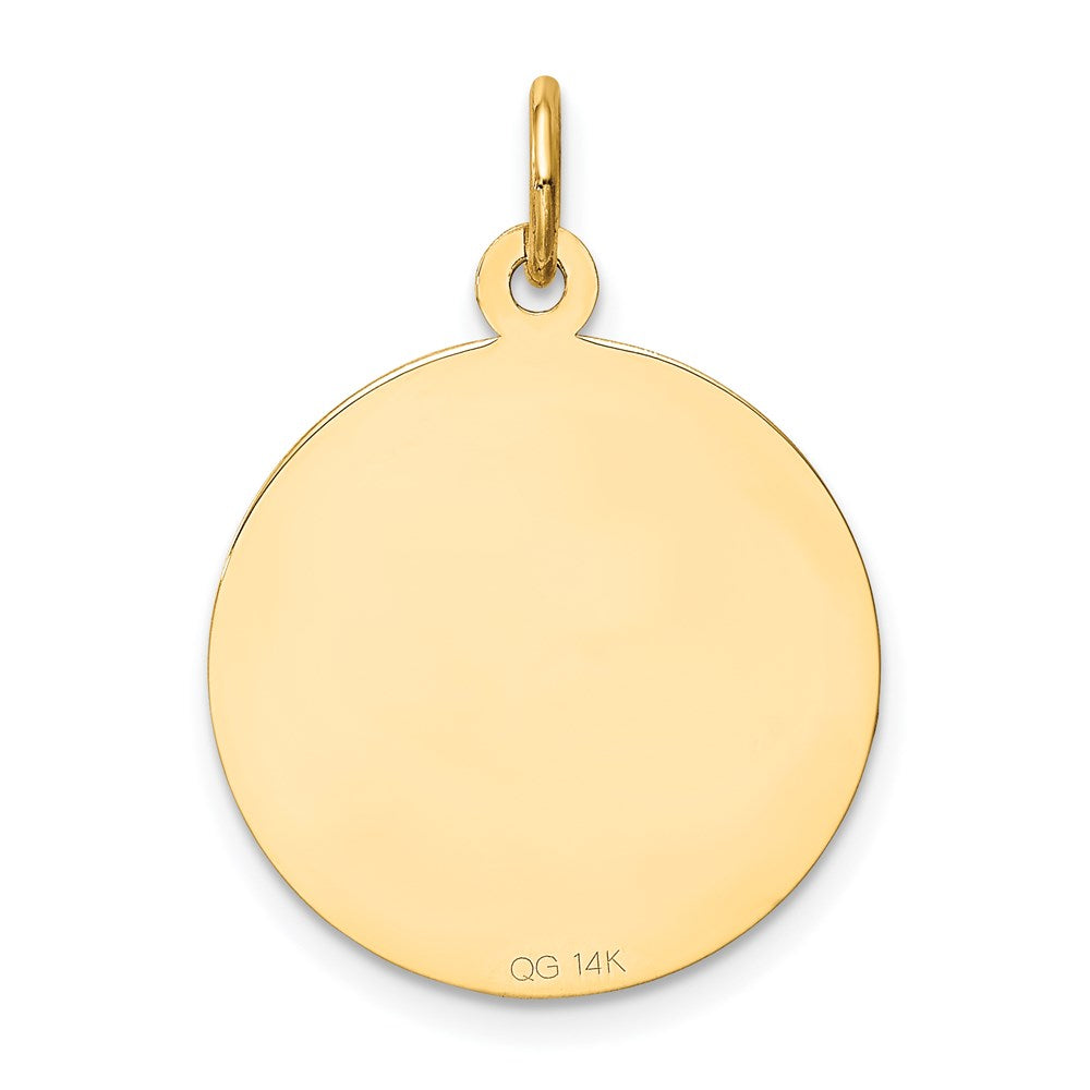14k Yellow Gold 20 mm My Confirmation Pendant (1.06 grams)