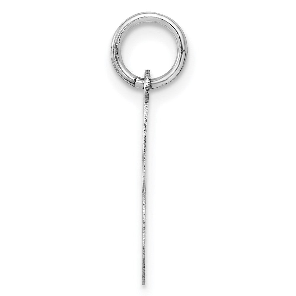 14k White Gold 10 mm Polished Musical Note Charm (0.26 grams)