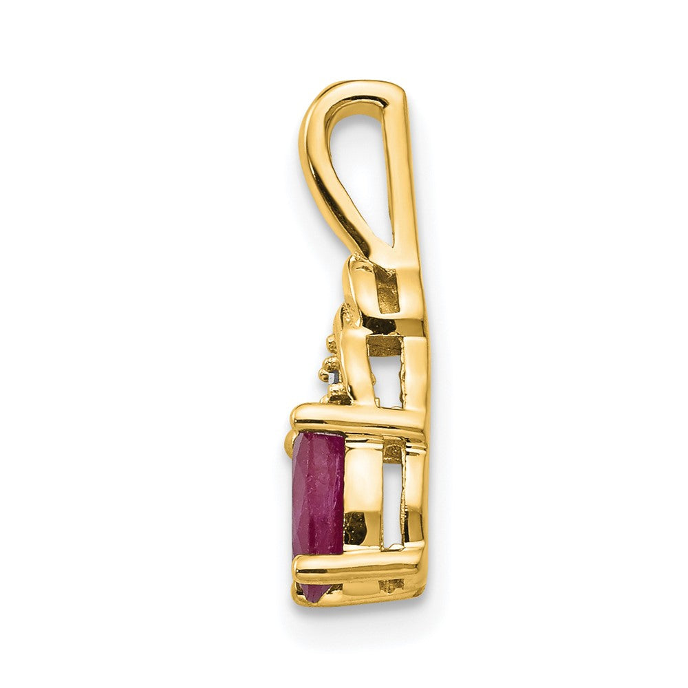 14k Ruby and Diamond Pendant (0.6 grams)
