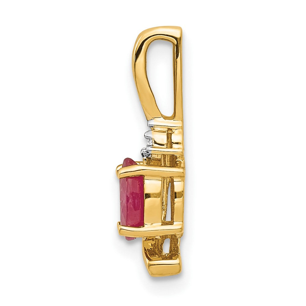 14k Ruby and Diamond Pendant (0.7 grams)