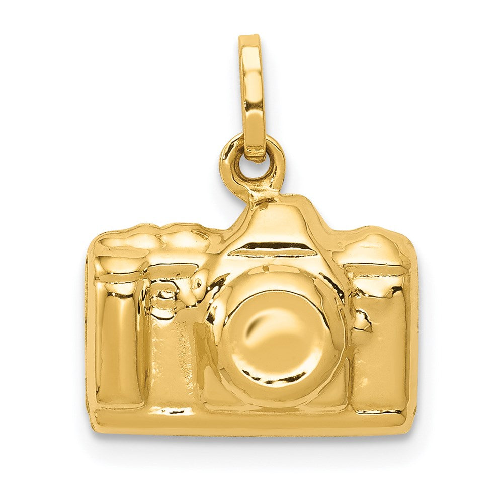 14k Yellow Gold 13.5 mm 3-D Polished Camera Charm (0.65 grams)