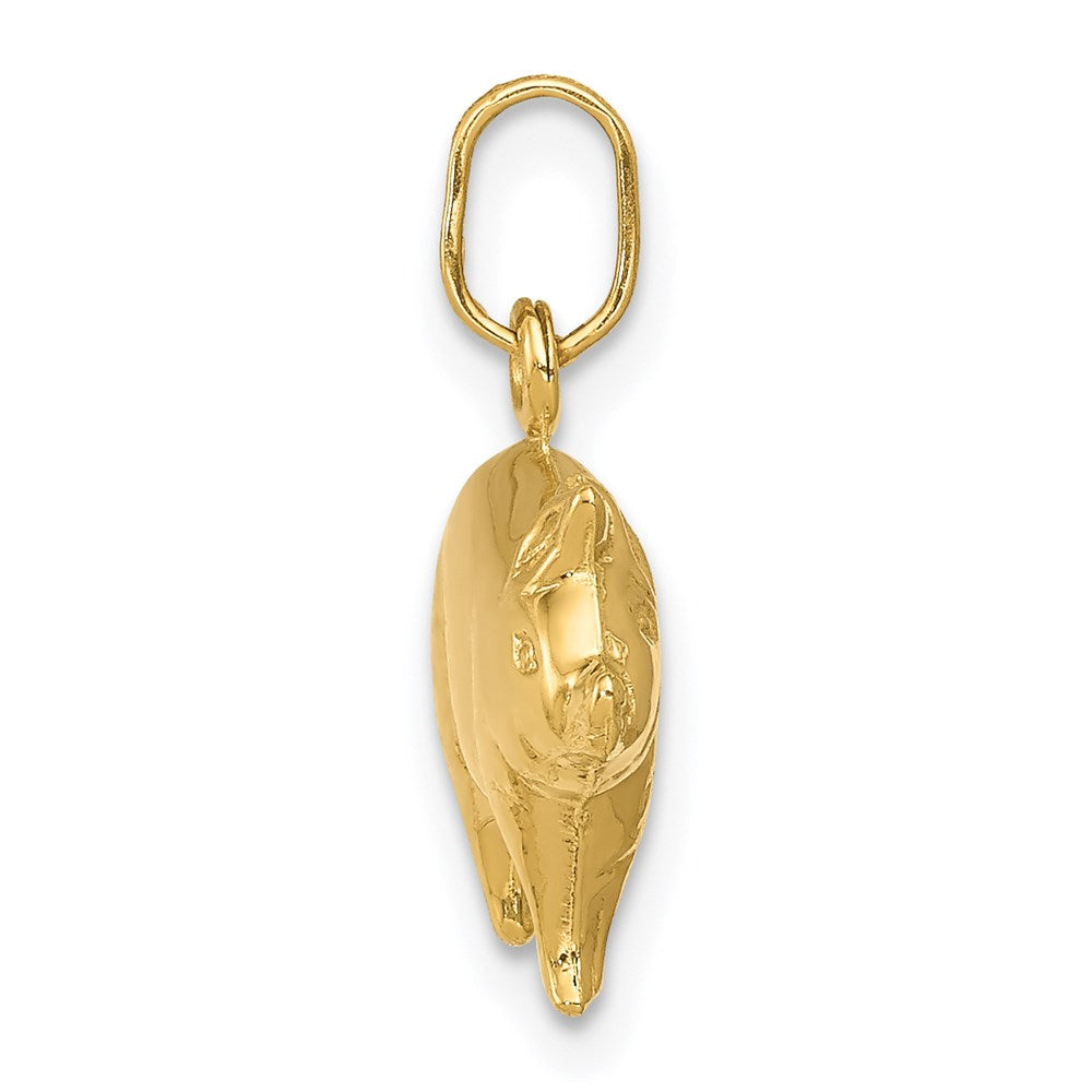 14k Yellow Gold 16 mm Pig Charm (0.44 grams)