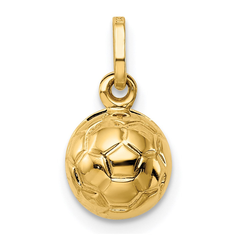 14k Yellow Gold 8 mm 3-D Soccer Ball Charm (0.38 grams)