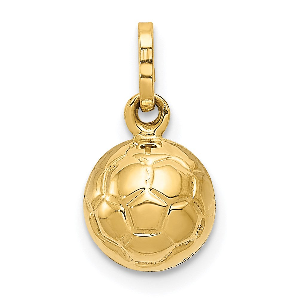 14k Yellow Gold 8 mm 3-D Soccer Ball Charm (0.38 grams)