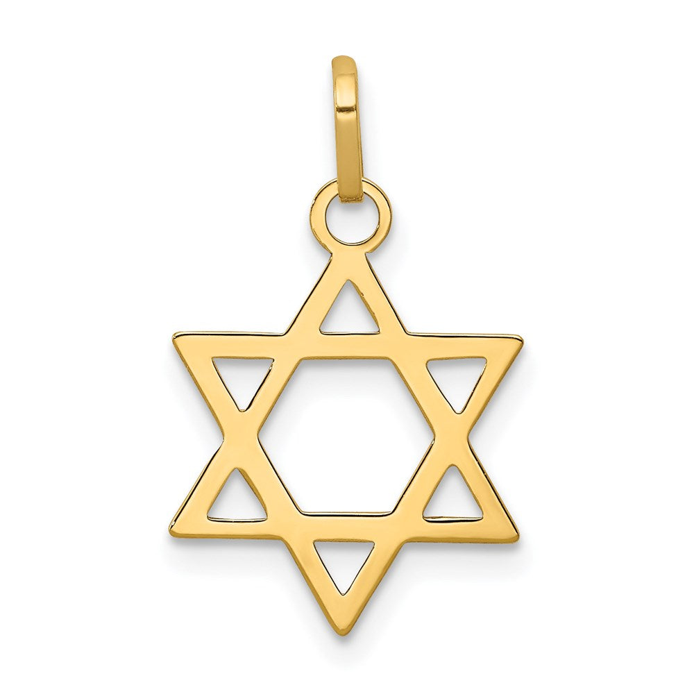 14k Yellow Gold 14 mm Star of David Pendant (0.27 grams)